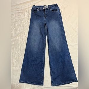 Risen Wide Leg Jeans